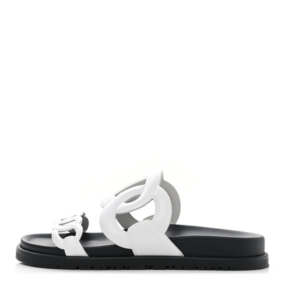 Hermes Nappa Womens Extra Sandals 37 White 1 of 9