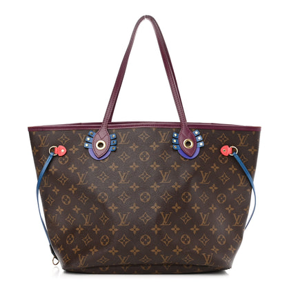 Louis Vuitton Monogram Totem Neverfull MM Magenta 1 of 12
