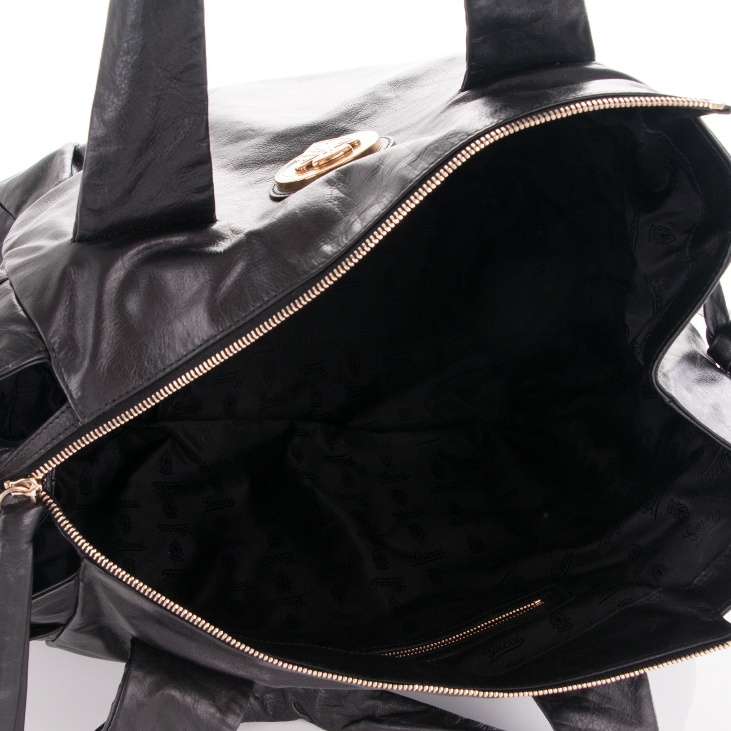 Gucci Calfskin Large Hysteria Tote Black 5 of 7