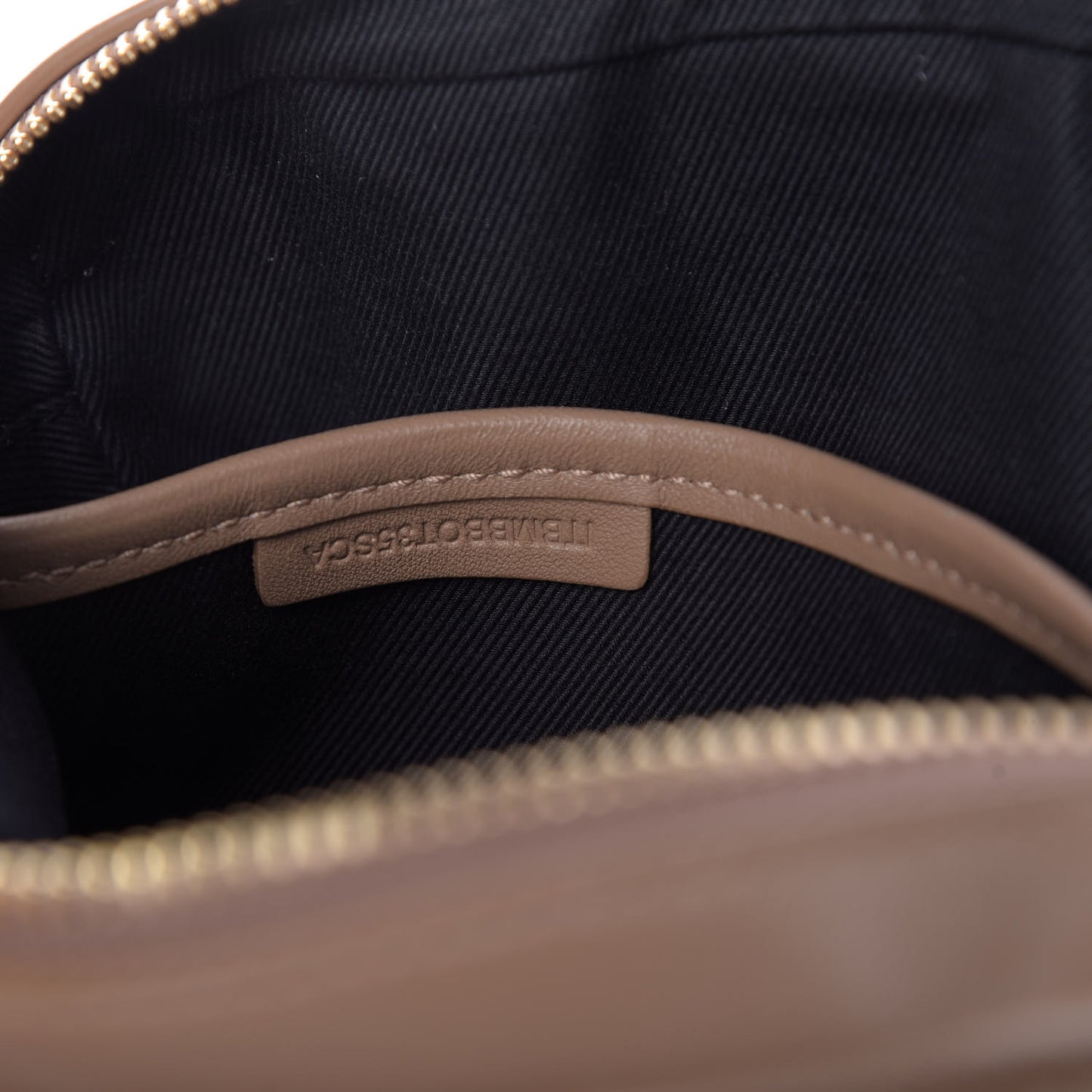 Lambskin Quilted Camera Bag Camel