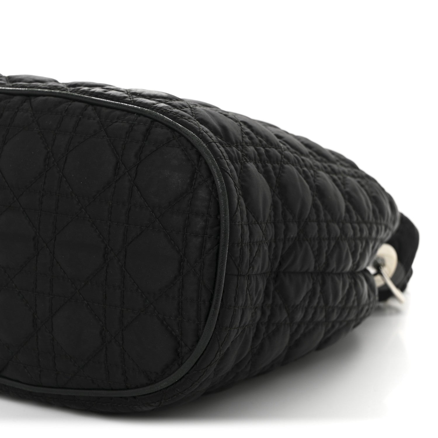 Christian Dior Nylon Cannage Charming Lock Tote Black 10 of 11