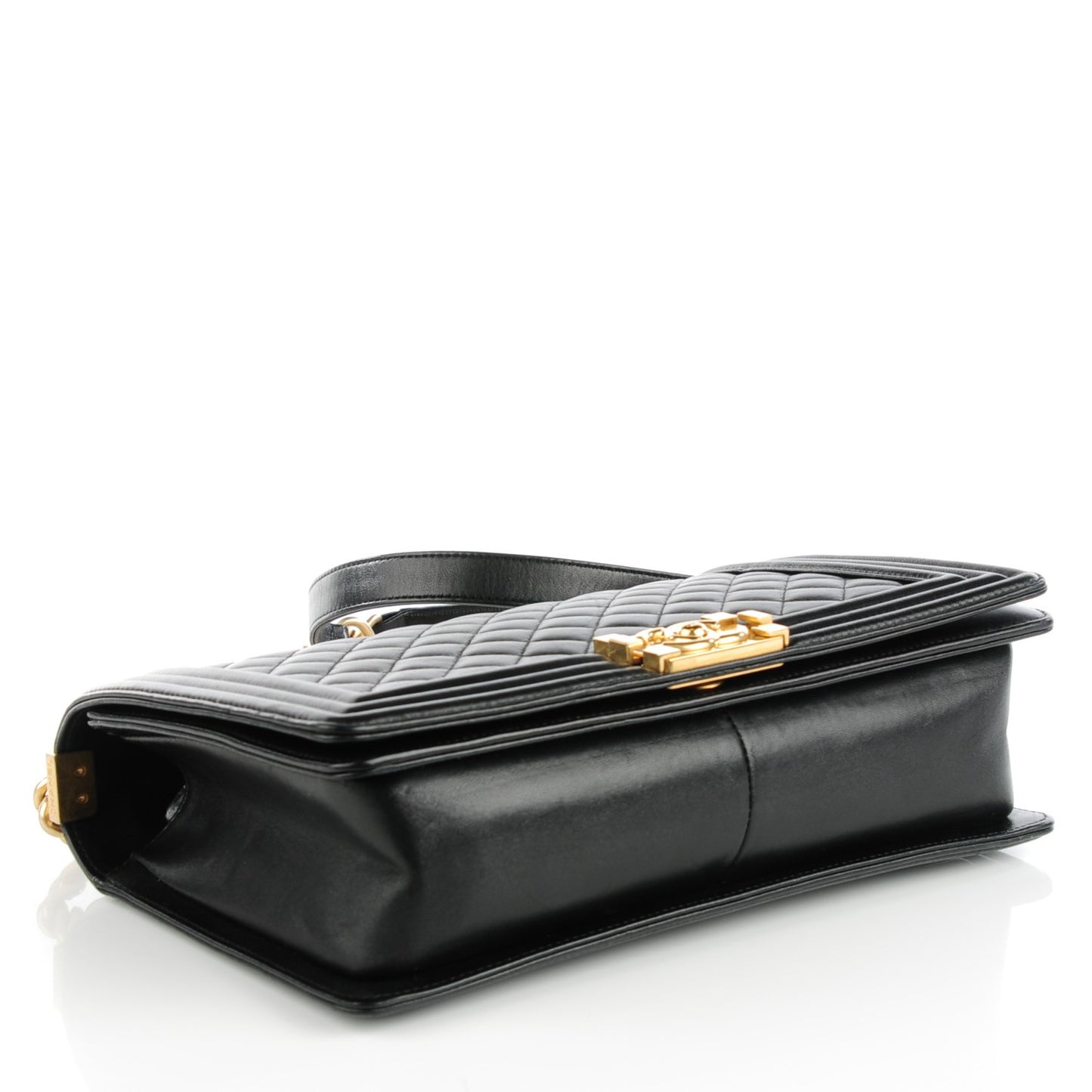 Lambskin Quilted New Medium Boy Flap Black