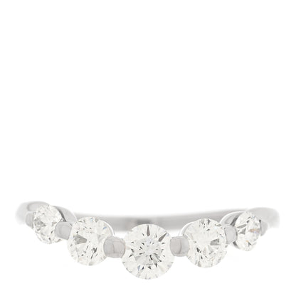 Parker & West by FASHIONPHILE Platinum Diamond .70ctw Curved Band Ring 51 5.75 1 of 10