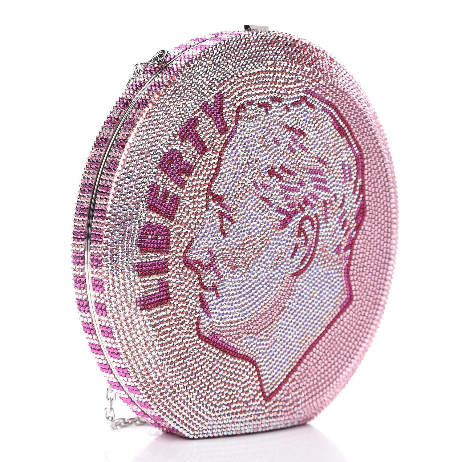 Judith Leiber Crystal No Ceilings Dime Disc Bag Pink 11 of 14