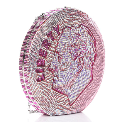 Judith Leiber Crystal No Ceilings Dime Disc Bag Pink 11 of 14