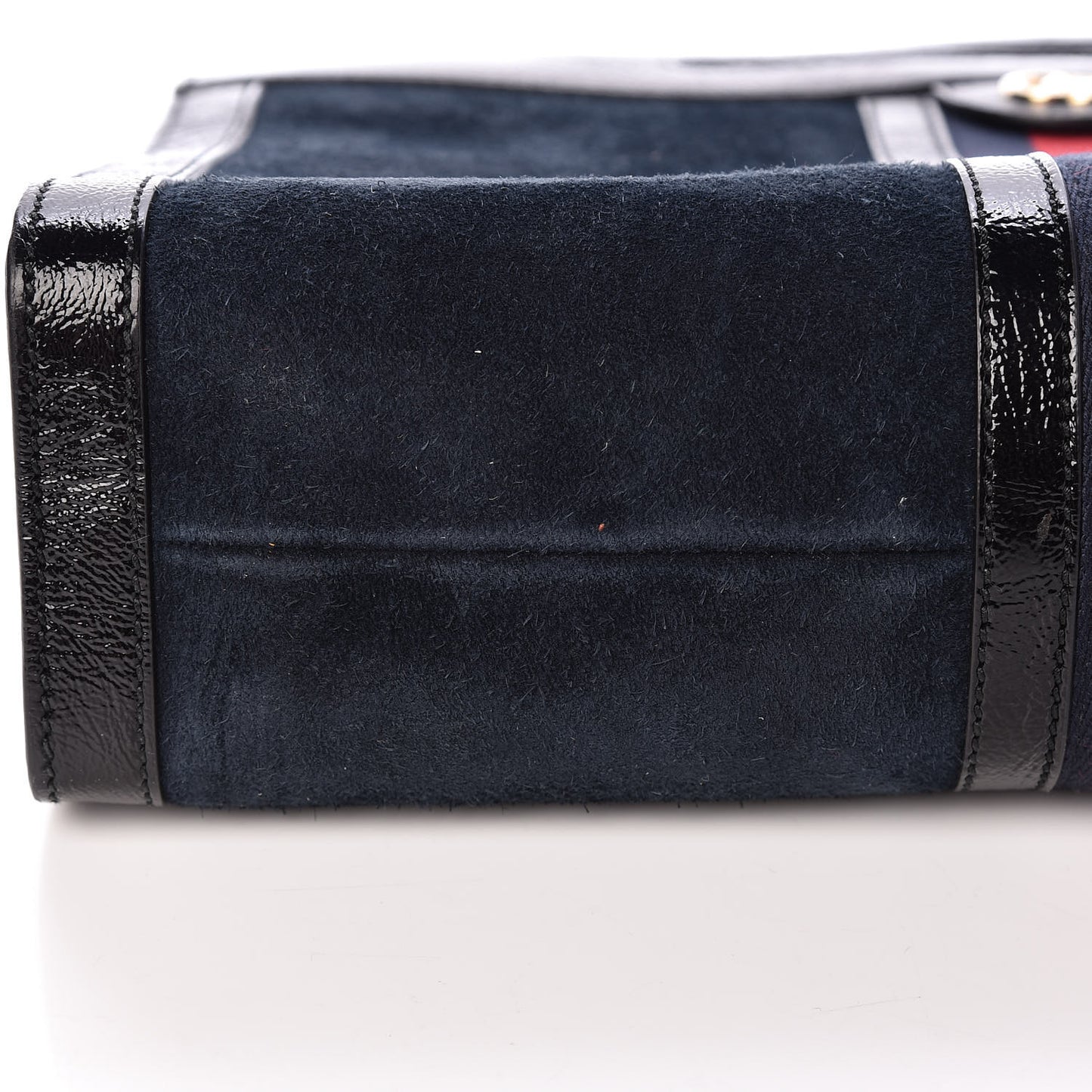 Suede Patent GG Web Medium Ophidia Top Handle Chain Blue Black