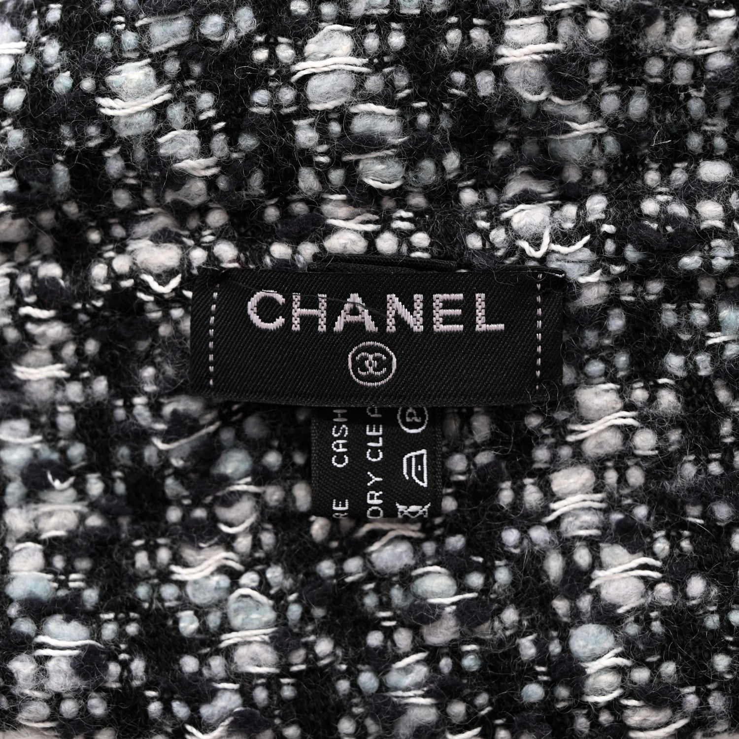 Chanel Cashmere Logo Headband Black White 4 of 4