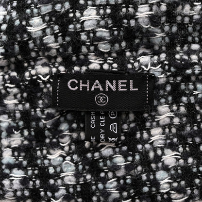 Chanel Cashmere Logo Headband Black White 4 of 4