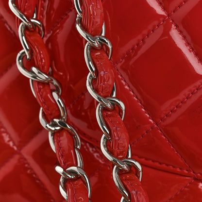 Chanel Patent Quilted Jumbo Double Flap Pink 14 of 16