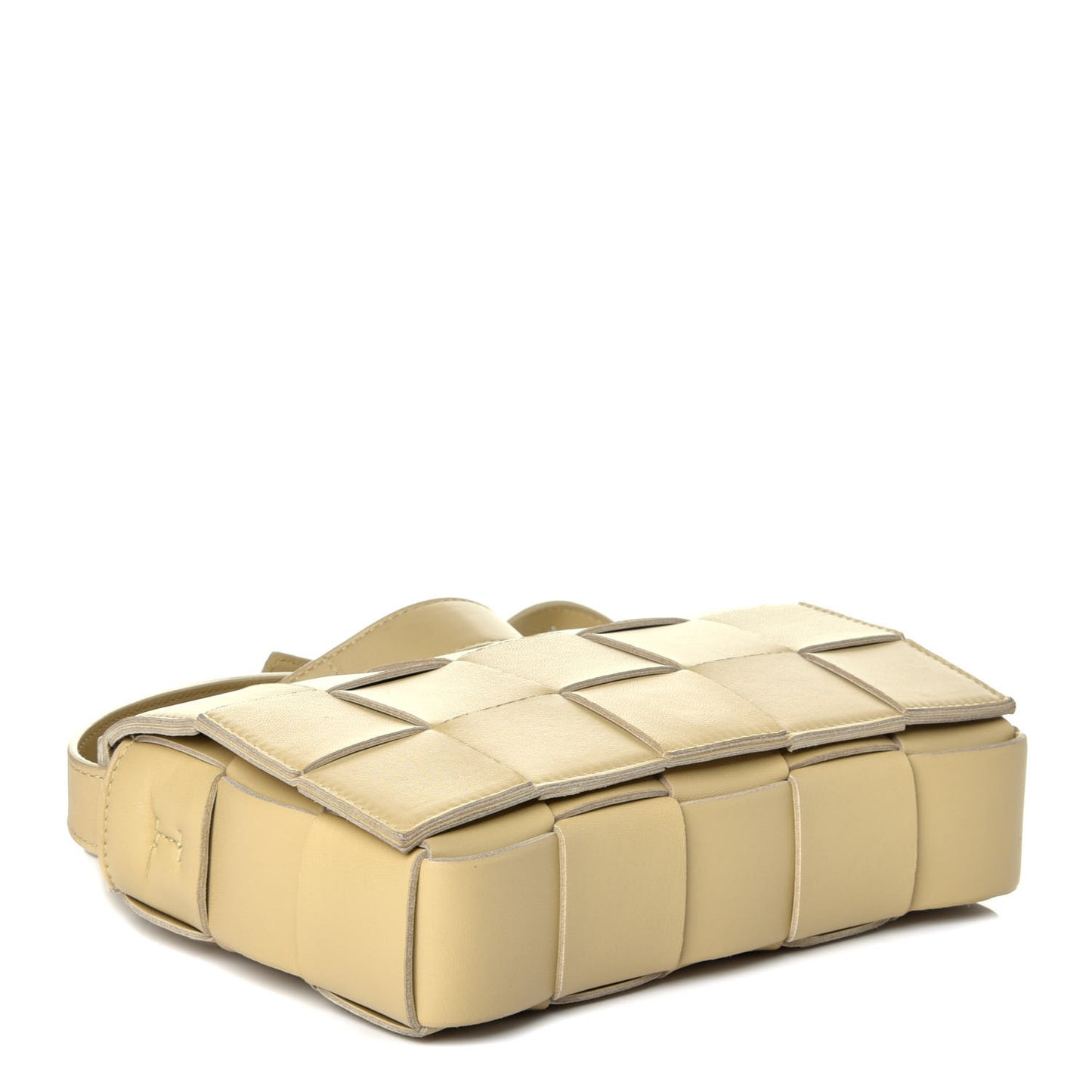Lambskin Maxi Intrecciato Cassette Crossbody Bag Tapioca