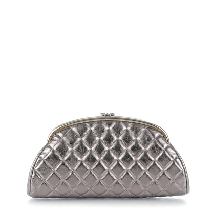 Chanel Metallic Aged Calfskin Quilted Timeless Clutch Silver 1 of 7