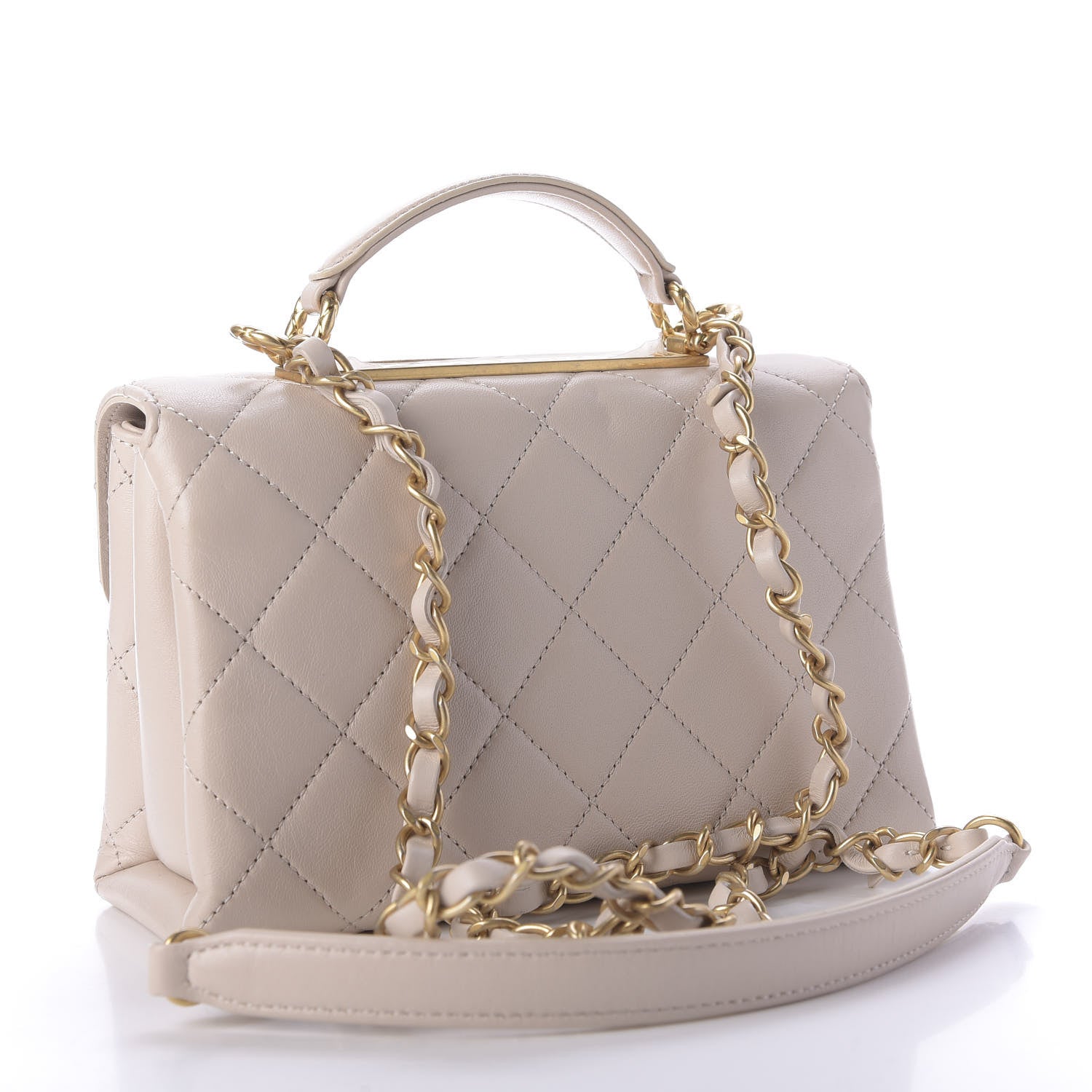 Chanel Lambskin Quilted Mini Trendy Spirit Top Handle Flap Light Pink 3 of 11