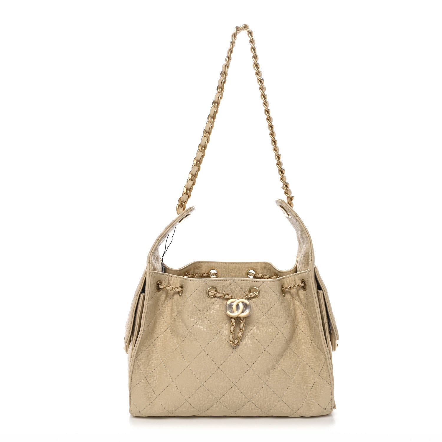 Chanel Caviar Quilted Small Chanel 25 Handbag Beige 1 of 10