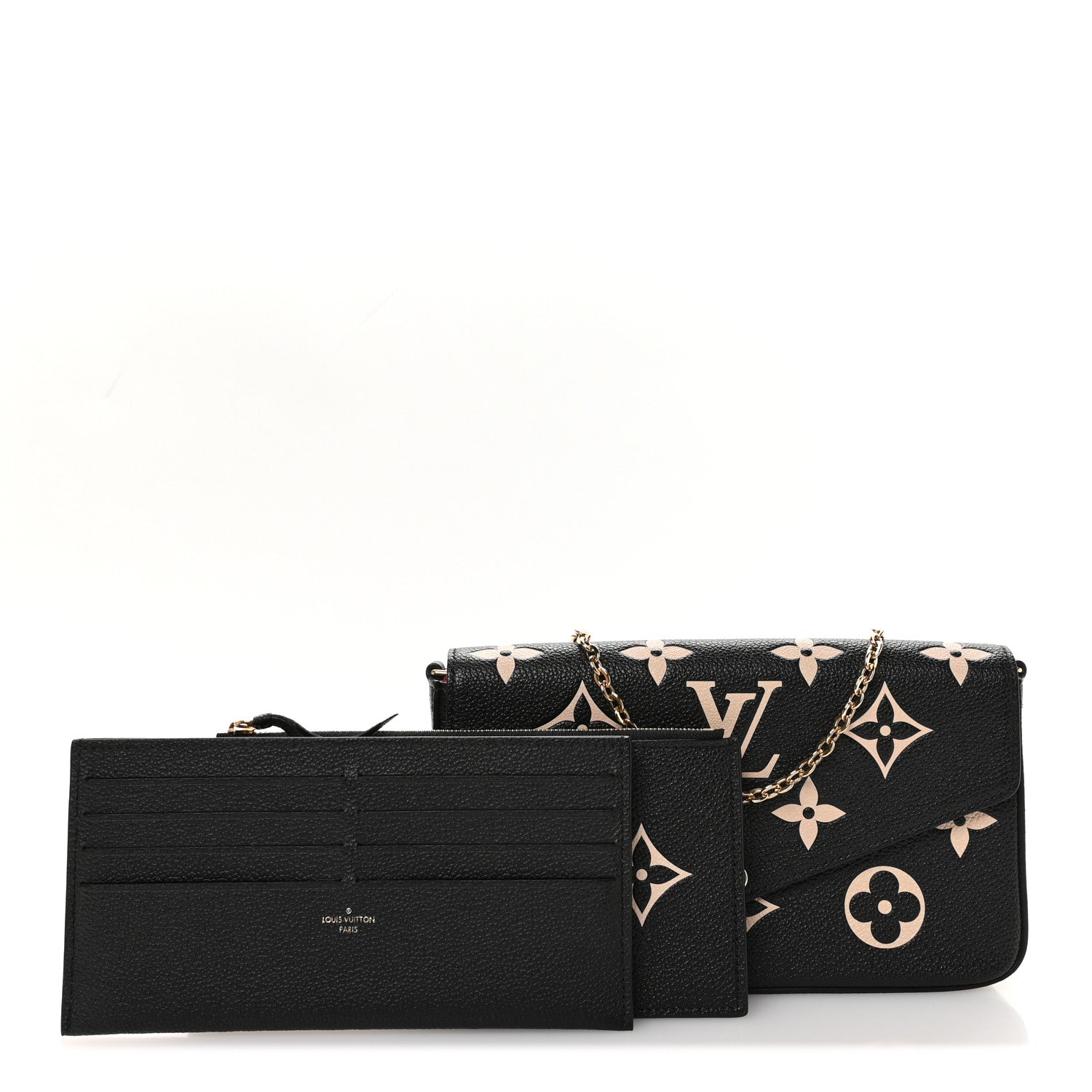 Louis Vuitton Empreinte Monogram Giant Felicie Pochette Black Beige 3 of 11