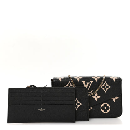 Louis Vuitton Empreinte Monogram Giant Felicie Pochette Black Beige 3 of 11
