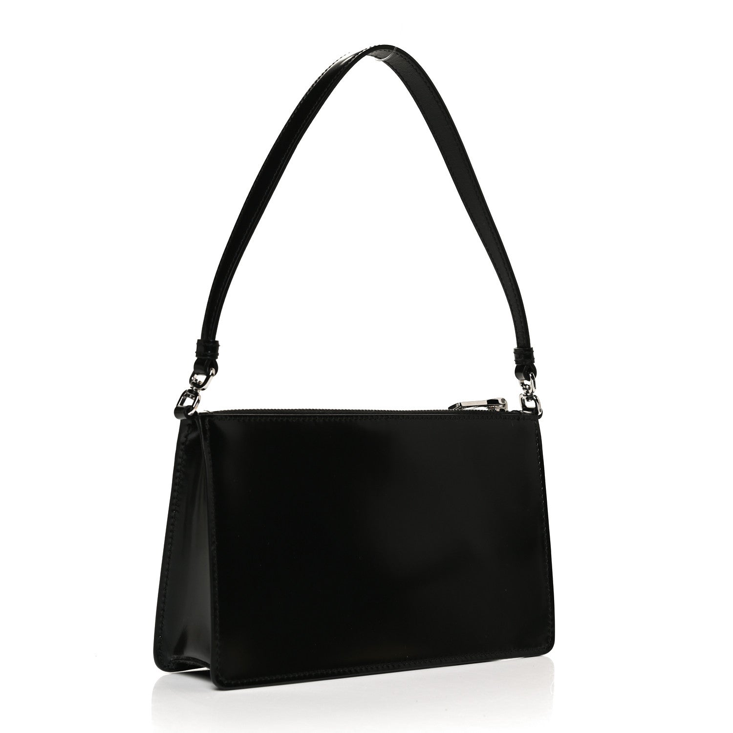 Prada Spazzolato Mini Shoulder Bag Black 3 of 11