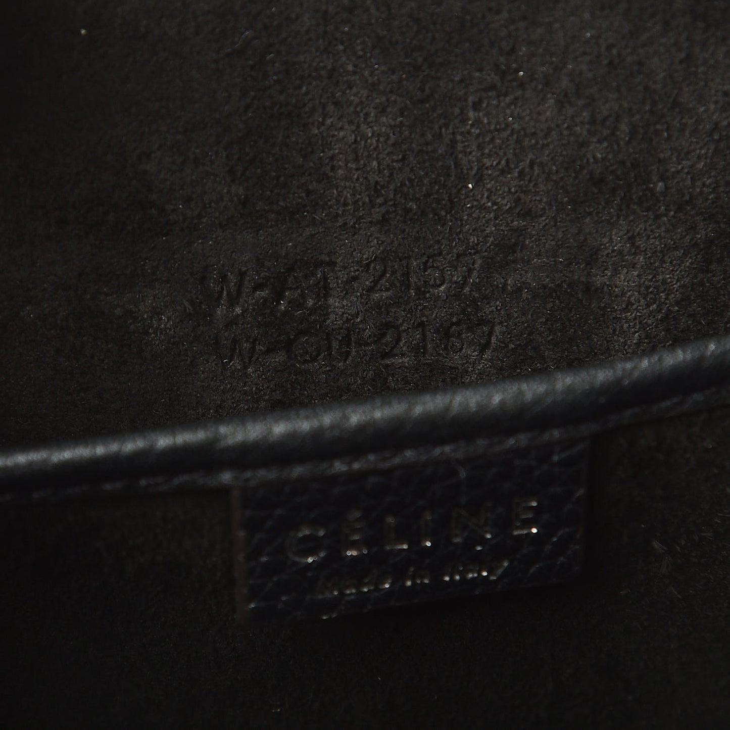 Drummed Calfskin Nano Luggage Black