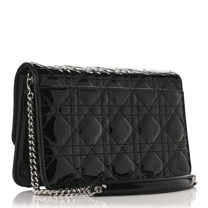 Christian Dior Patent Cannage Miss Dior Promenade Pouch Black 2 of 9