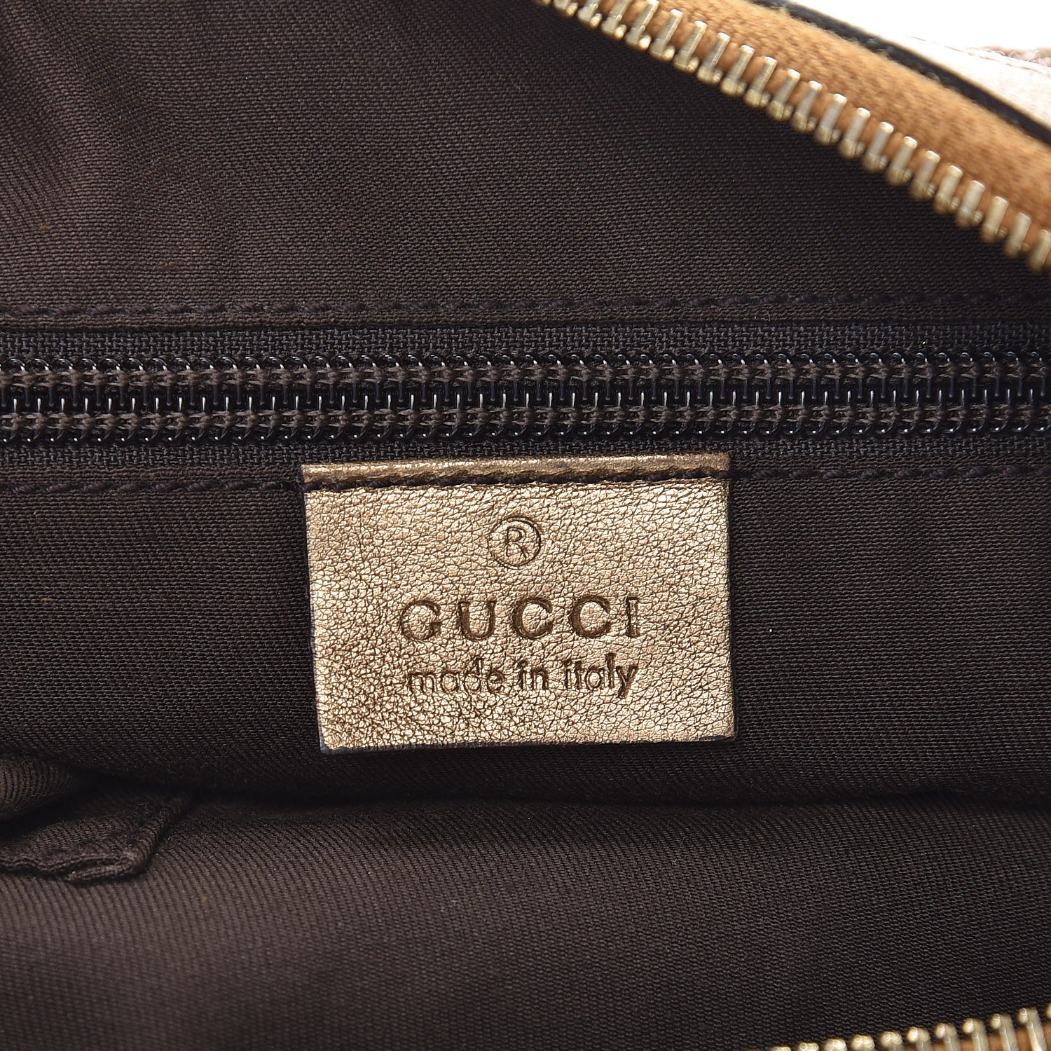 Gucci Monogram Web Medium Half Moon Hobo Gold Pink 6 of 7