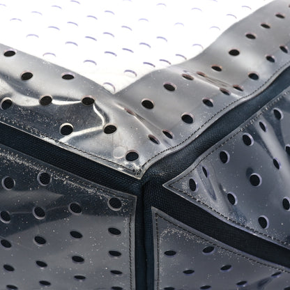 Chanel Canvas Vinyl Perforated CC Tote White Black Dark Navy 11 of 11