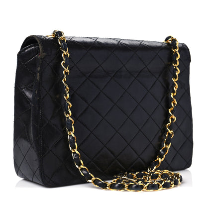 Chanel Lambskin Diamond Stitch Envelope Single Flap Black 2 of 10