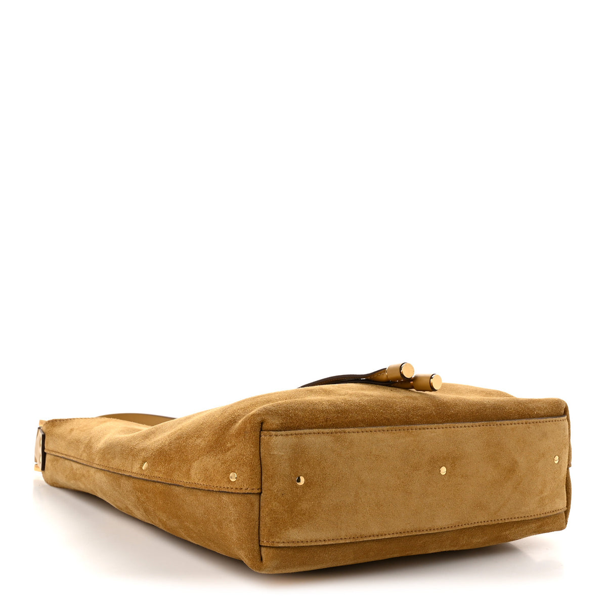 Suede Calfskin Small Marcie Hobo Bag Gold Khaki