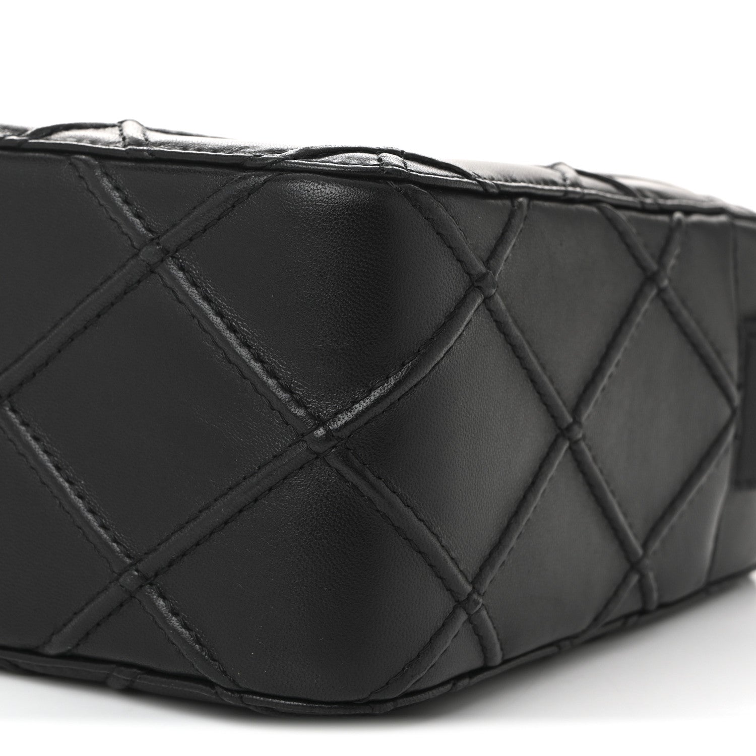 Chanel Lambskin Stitched Camera Case Black 11 of 12