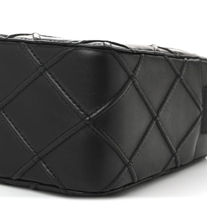 Chanel Lambskin Stitched Camera Case Black 11 of 12