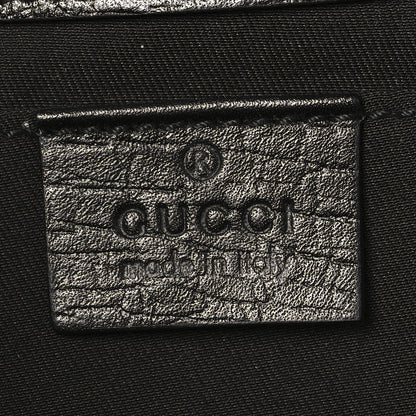 Gucci Monogram Web Horsebit Chain Clutch Black 6 of 11