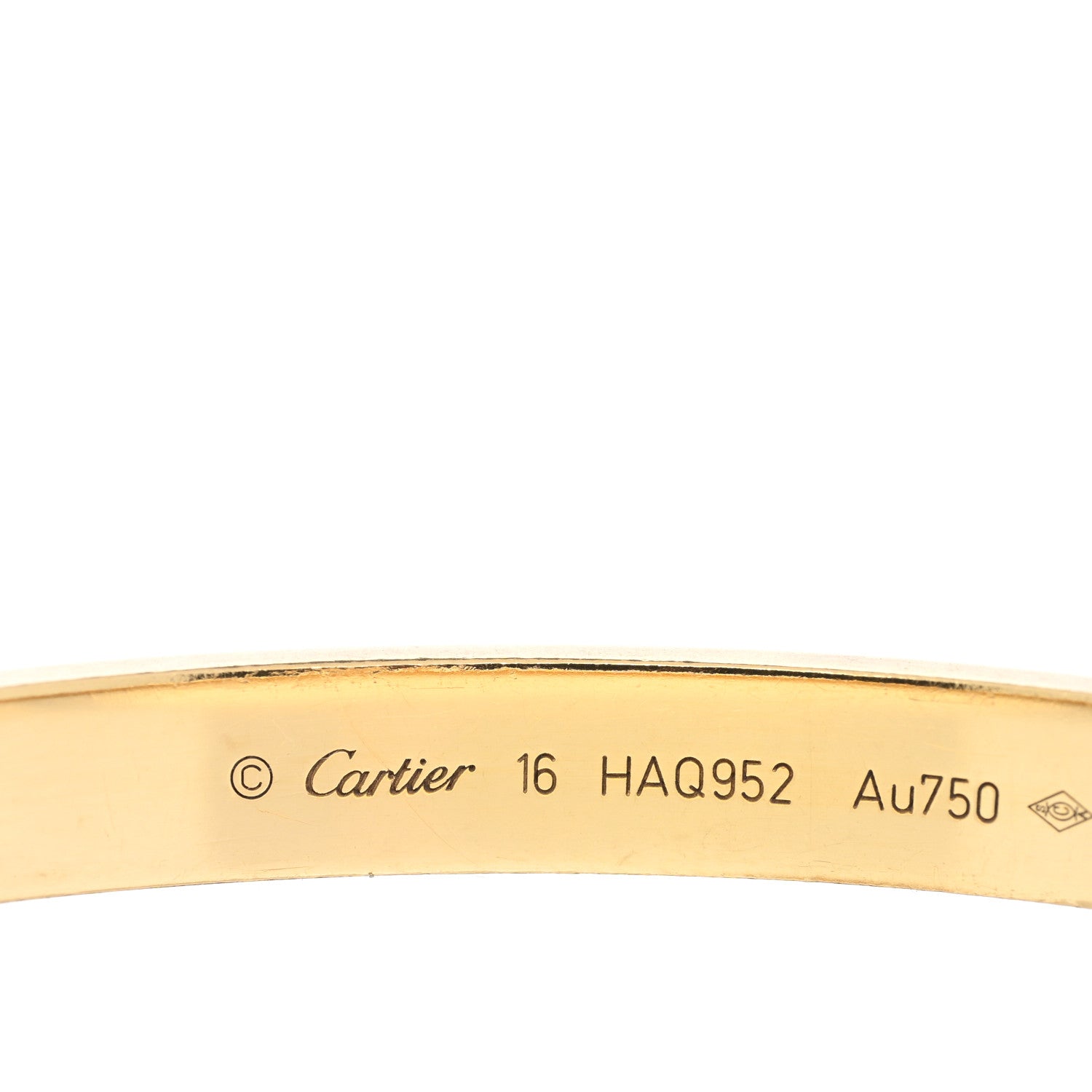 Cartier 18K Yellow Gold LOVE Bracelet 16 4 of 5