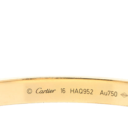 Cartier 18K Yellow Gold LOVE Bracelet 16 4 of 5