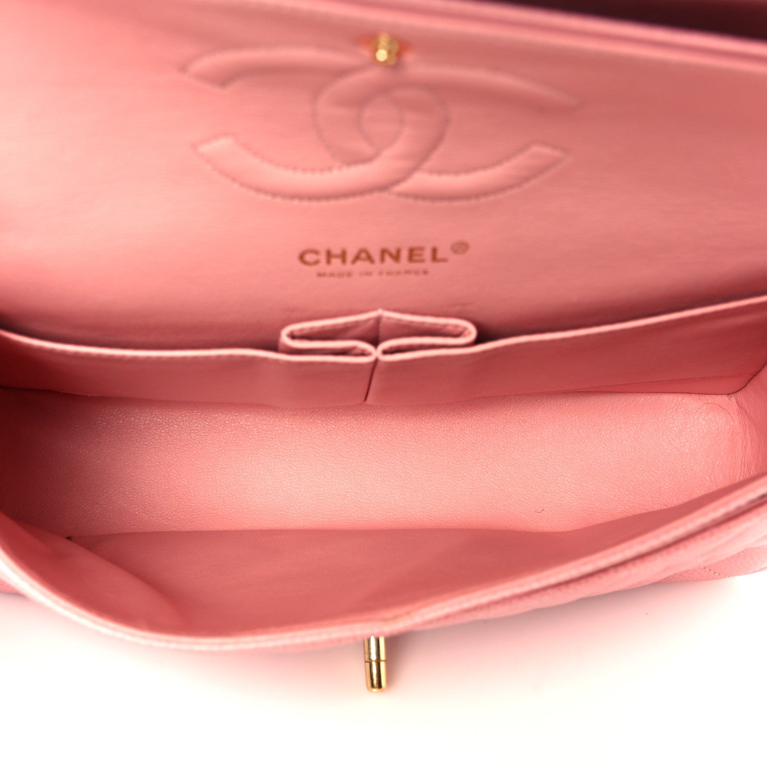 Chanel Caviar Quilted Medium Double Flap Pink 5 of 12