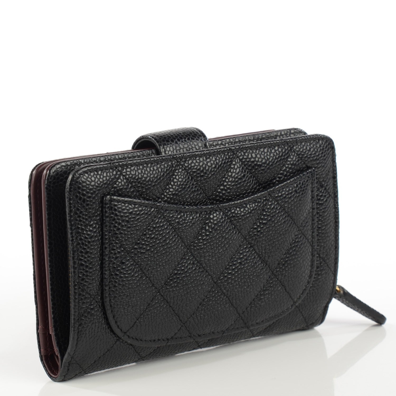 Chanel Caviar Quilted Zipped Pocket Wallet Black 3 of 8