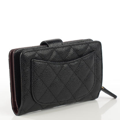 Chanel Caviar Quilted Zipped Pocket Wallet Black 3 of 8