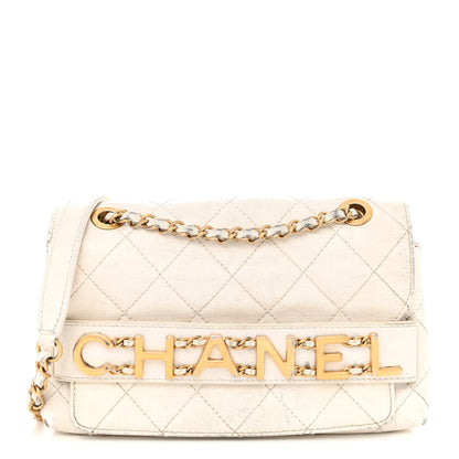 Chanel Calfskin Quilted Small Enchained Flap White 1 of 17