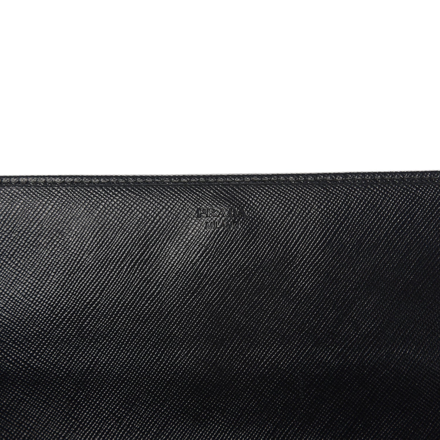 Prada Saffiano Metal Oro Chain Wallet Black 5 of 11