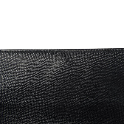 Prada Saffiano Metal Oro Chain Wallet Black 5 of 11