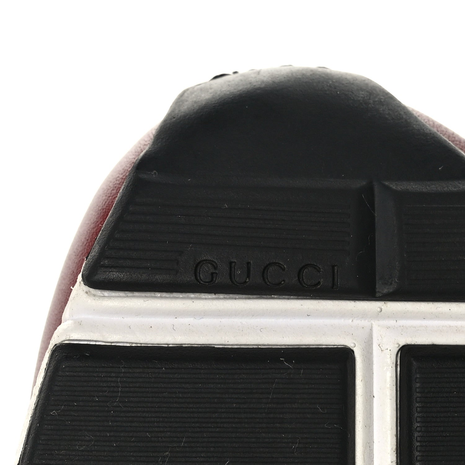 Gucci Calfskin Womens Interlocking G Sneakers 37 White Rosso 7 of 7