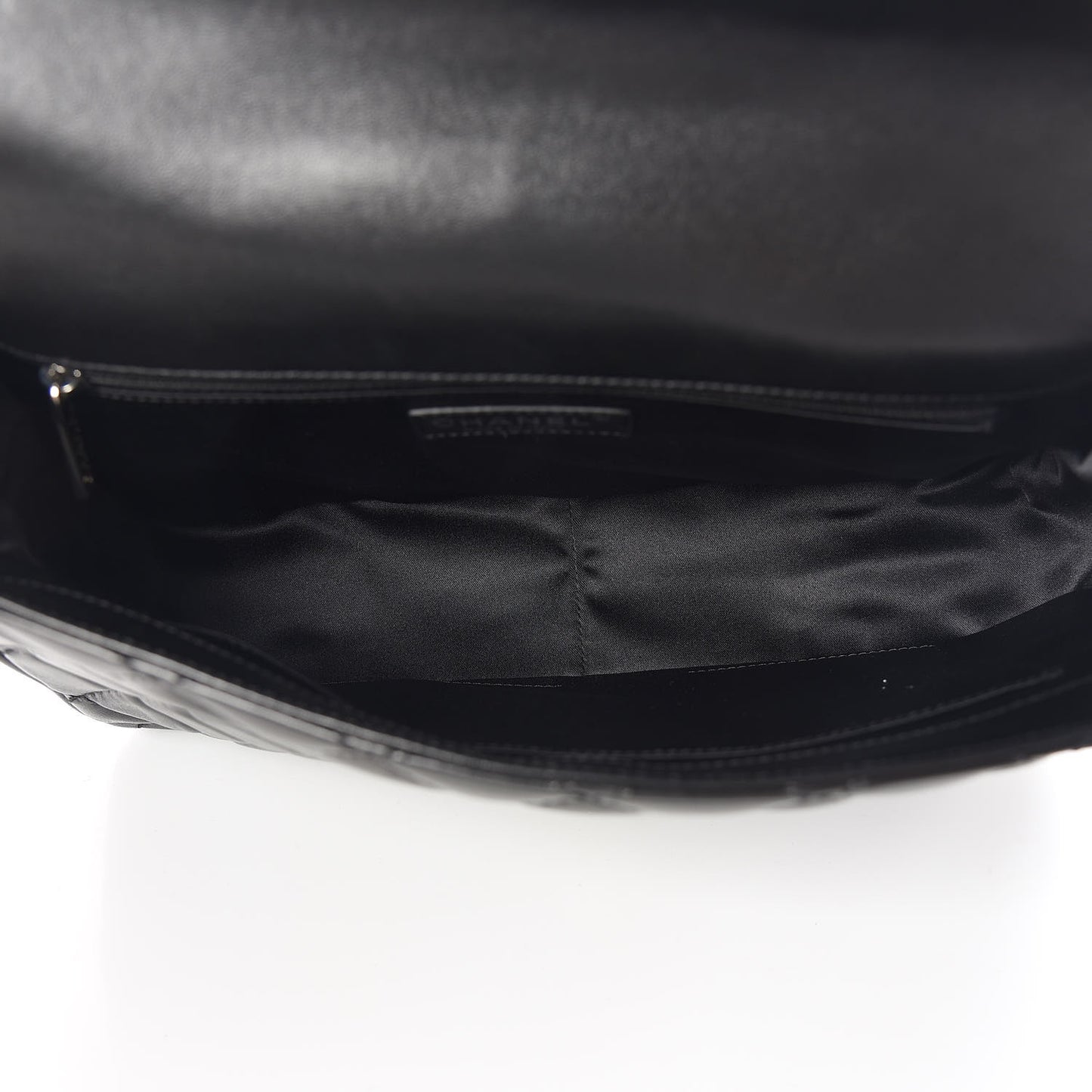 Lambskin Quilted Jumbo Easy Carry Flap Black