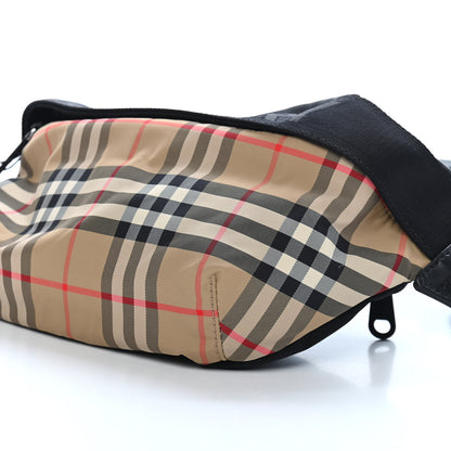 Burberry Nylon Vintage Check Sonny Bum Bag Archive Beige Black 8 of 8