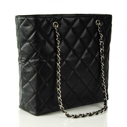 Chanel Calfskin Quilted In the Business North South Tote Black 3 of 7