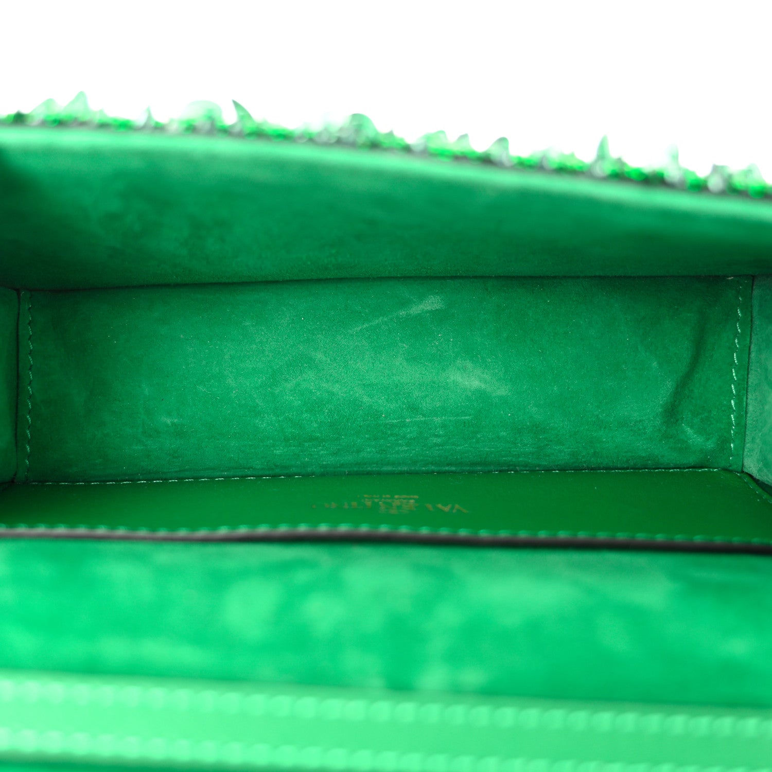 Valentino Garavani Sequin Crystal Vlogo Embroidered Small Loco Shoulder Bag Green 5 of 10