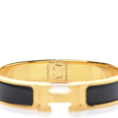 Hermes Enamel Narrow Clic Clac H Bracelet PM Black 4 of 6