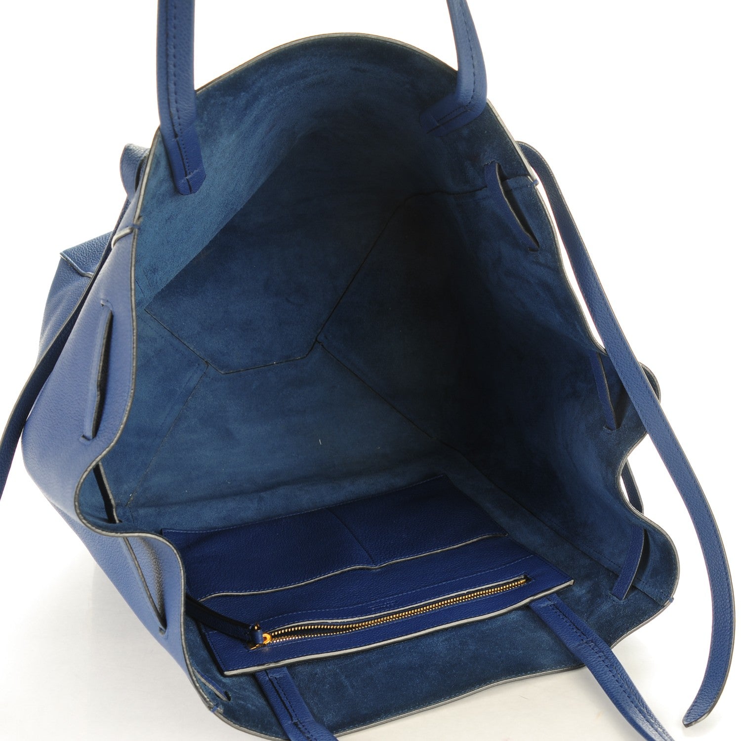 Celine Soft Grained Calfskin Medium Belt Cabas Phantom Indigo 5 of 7