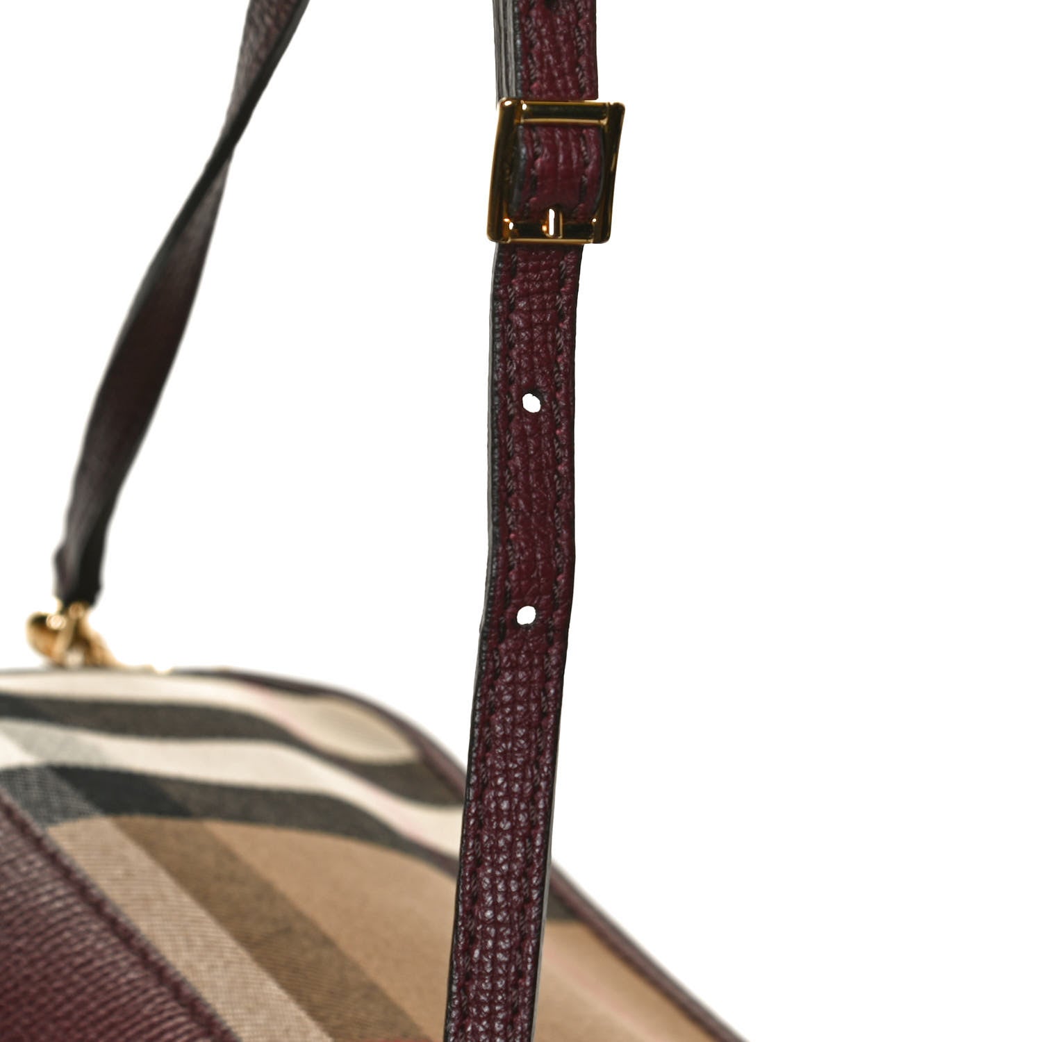 Burberry Derby House Check Abingdon Convertible Clutch Mahogany Red 13 of 14