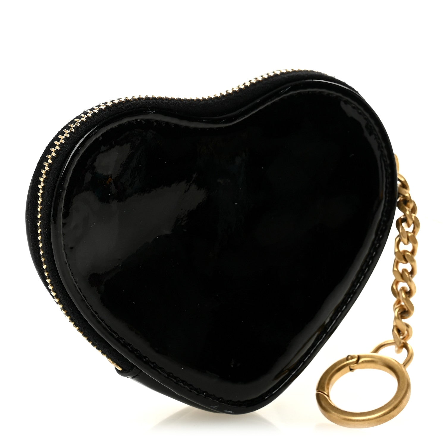 Saint Laurent Patent Heart Key Pouch Black 3 of 7