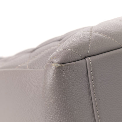 Chanel Caviar Quilted Grand Shopping Tote GST Light Grey 10 of 20