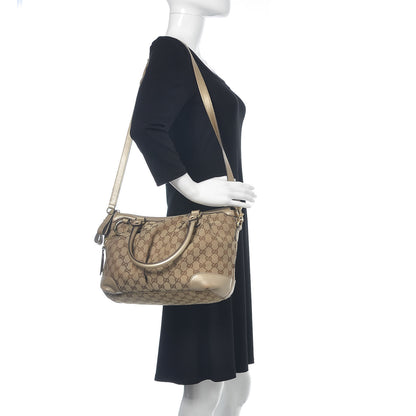 Gucci Monogram Medium Sukey Top Handle Bag Golden Beige 2 of 12