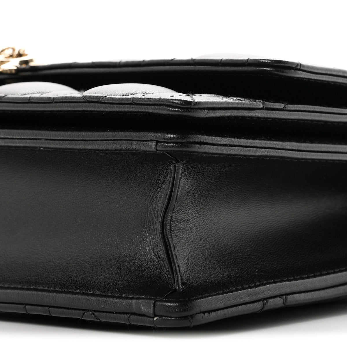Christian Dior Lambskin Cannage My Dior Top Handle Bag Black 9 of 9