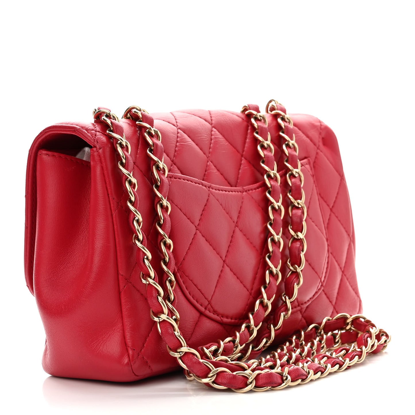Lambskin Quilted Mini Mademoiselle Chic Flap Dark Pink